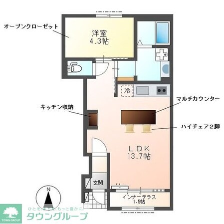 レヴメゾン神山五番館の物件間取画像